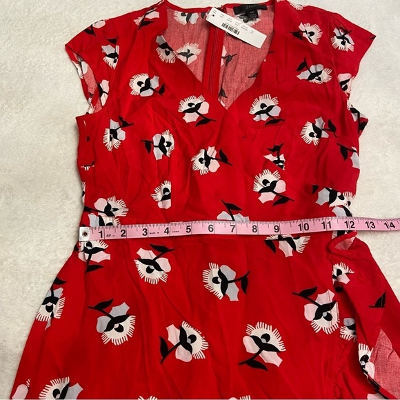New! J.Crew Ruffle Front mini dress in dandelion floral nwt 28347 - Picture 9 of 12
